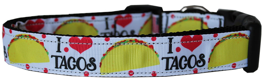 I Love Tacos Dog Collar